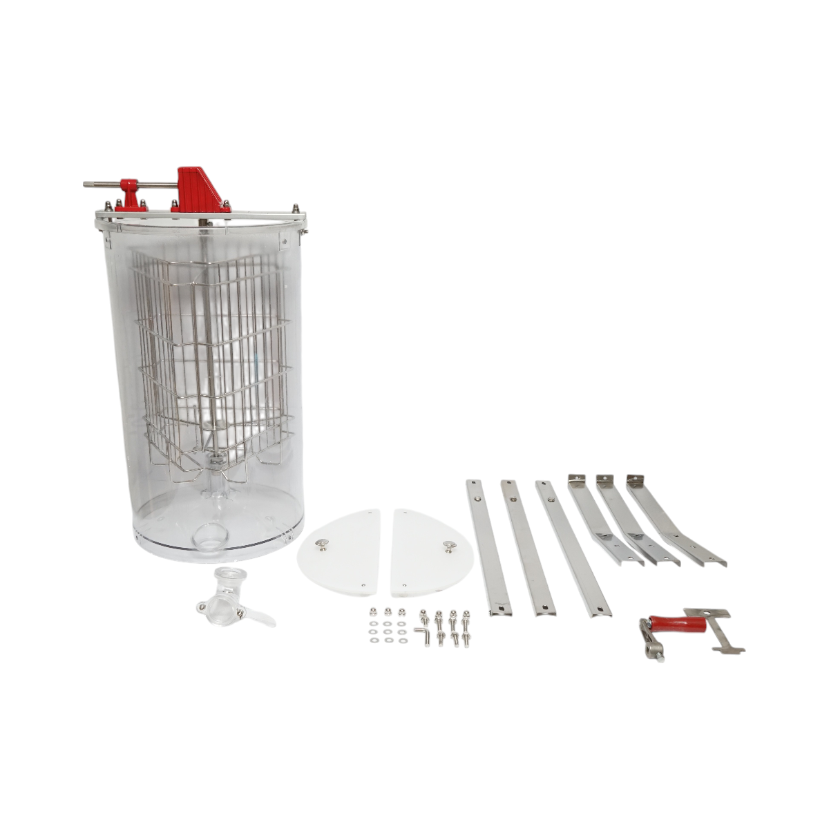 Centrifuga manuala apicola, extractor miere transparent cu 3 rame - imagine 3