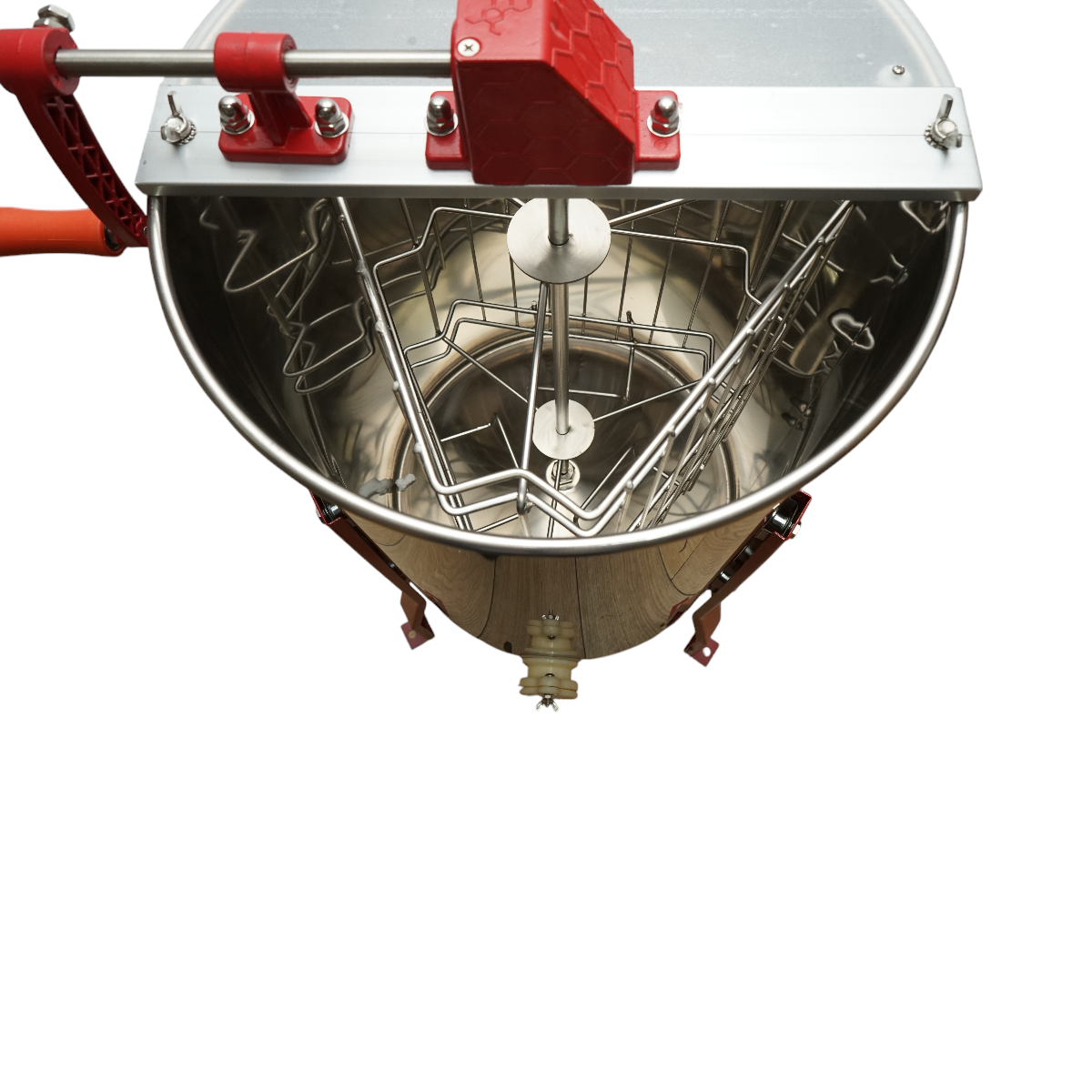 Centrifuga manuala apicola, extractor miere din inox cu 3 rame - imagine 5