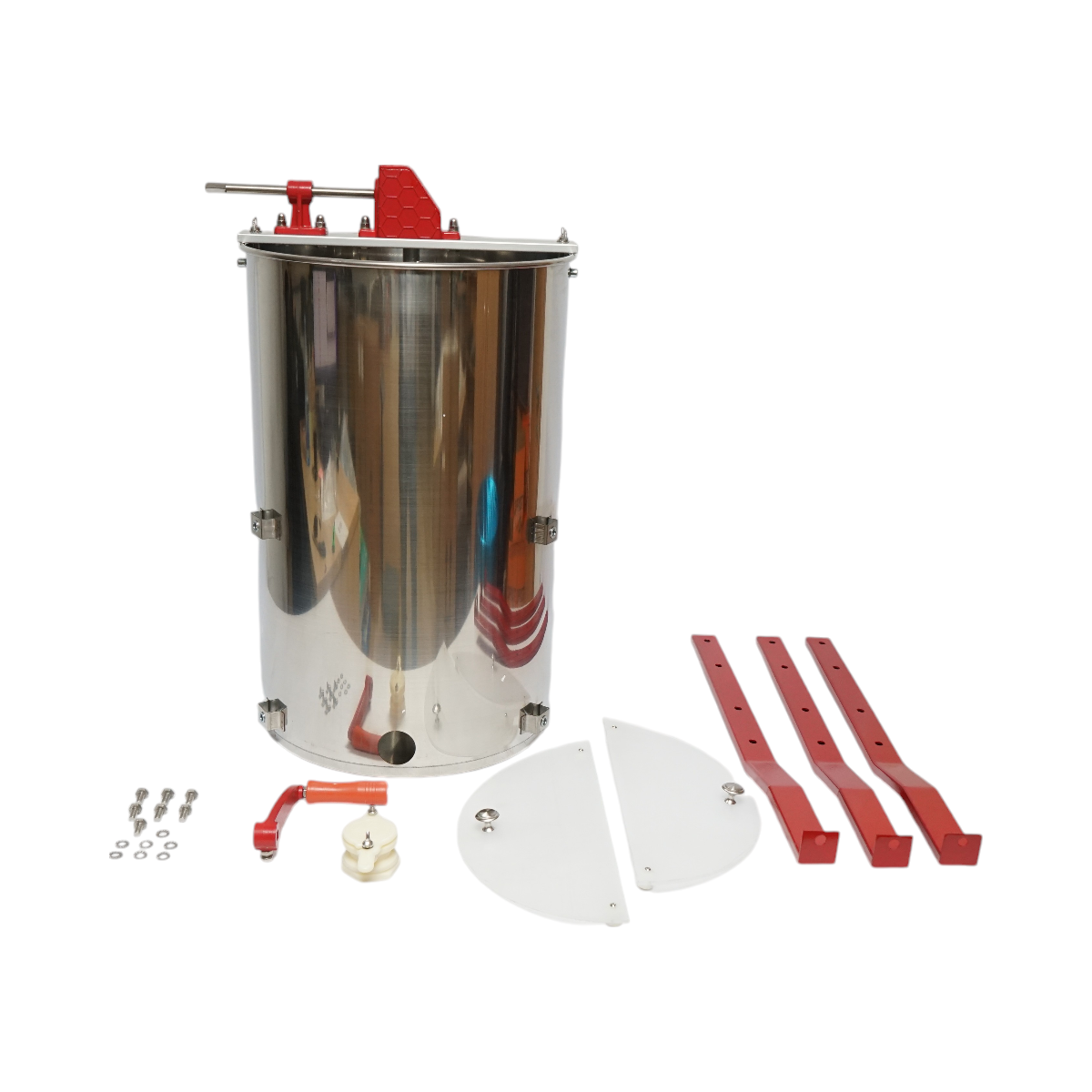 Centrifuga manuala apicola, extractor miere din inox cu 3 rame - imagine 2