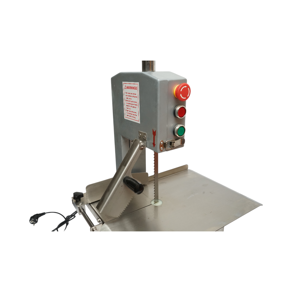 Masina electrica de taiat carne si oase 850W, 220V, viteza taiere 9.5 m/s, lama fierastrau 1200mm - imagine 10