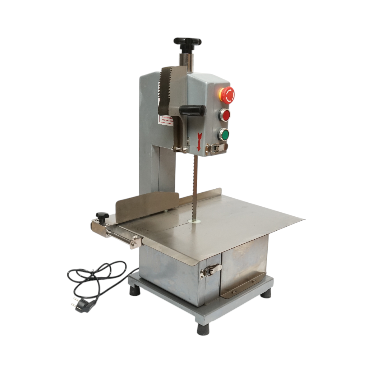 Masina electrica de taiat carne si oase 850W, 220V, viteza taiere 9.5 m/s, lama fierastrau 1200mm - imagine 7