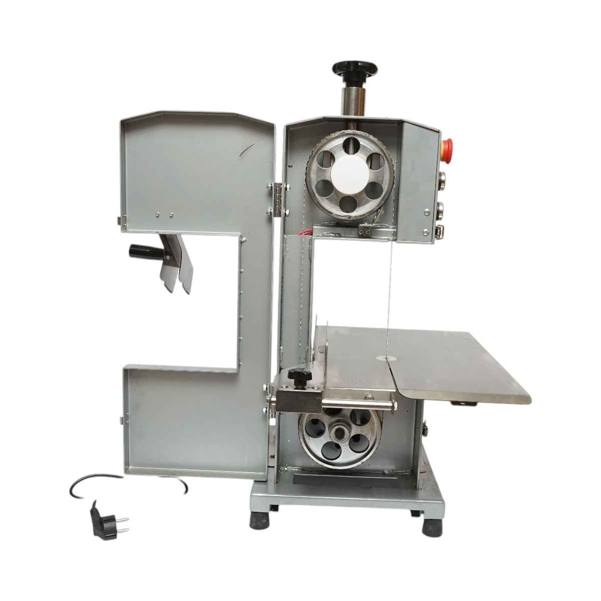 Masina electrica de taiat carne si oase 850W, 220V, viteza taiere 9.5 m/s, lama fierastrau 1200mm - imagine 4