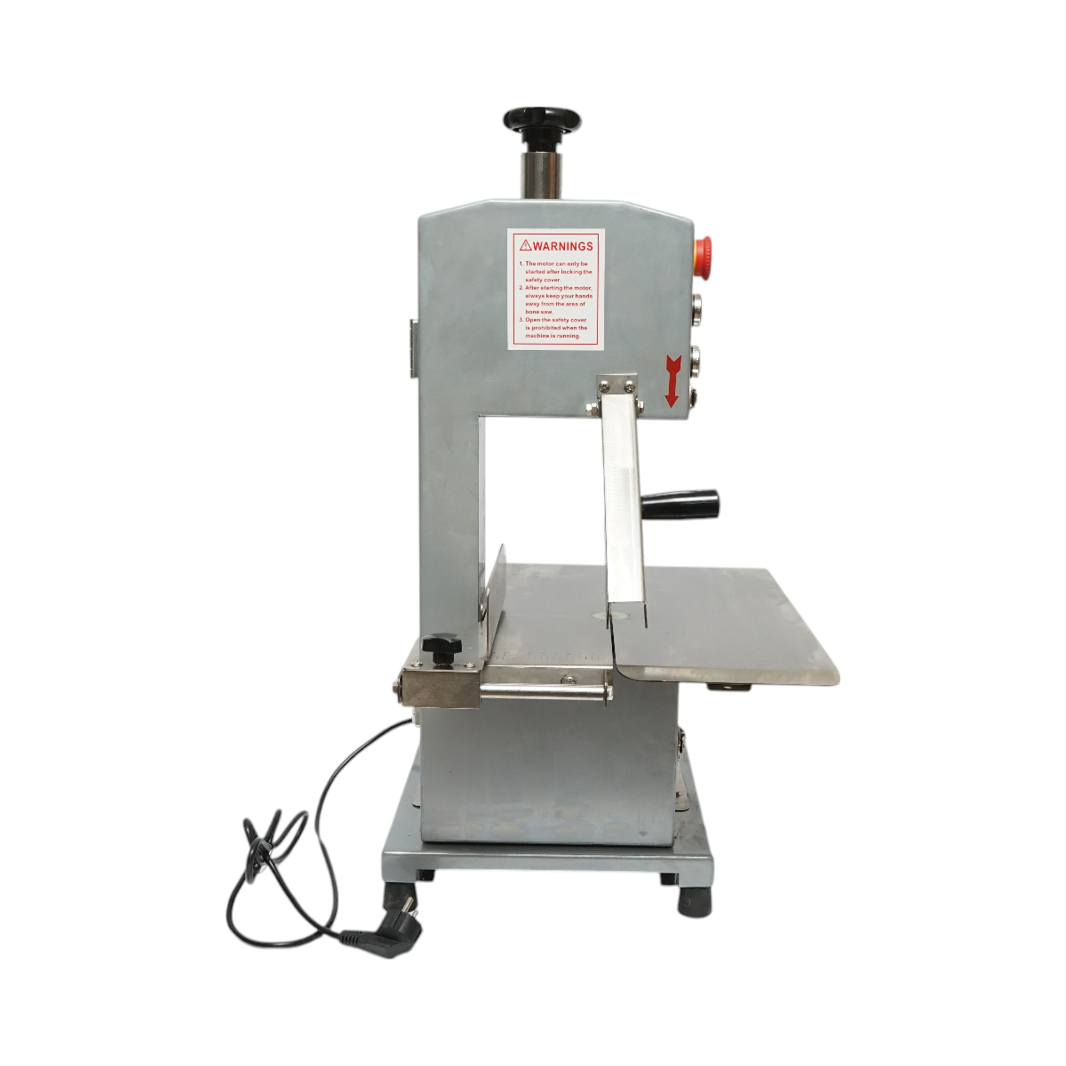 Masina electrica de taiat carne si oase 850W, 220V, viteza taiere 9.5 m/s, lama fierastrau 1200mm - imagine 6