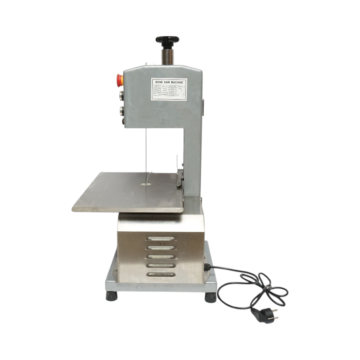 Masina electrica de taiat carne si oase 850W, 220V, viteza taiere 9.5 m/s, lama fierastrau 1200mm - imagine 3