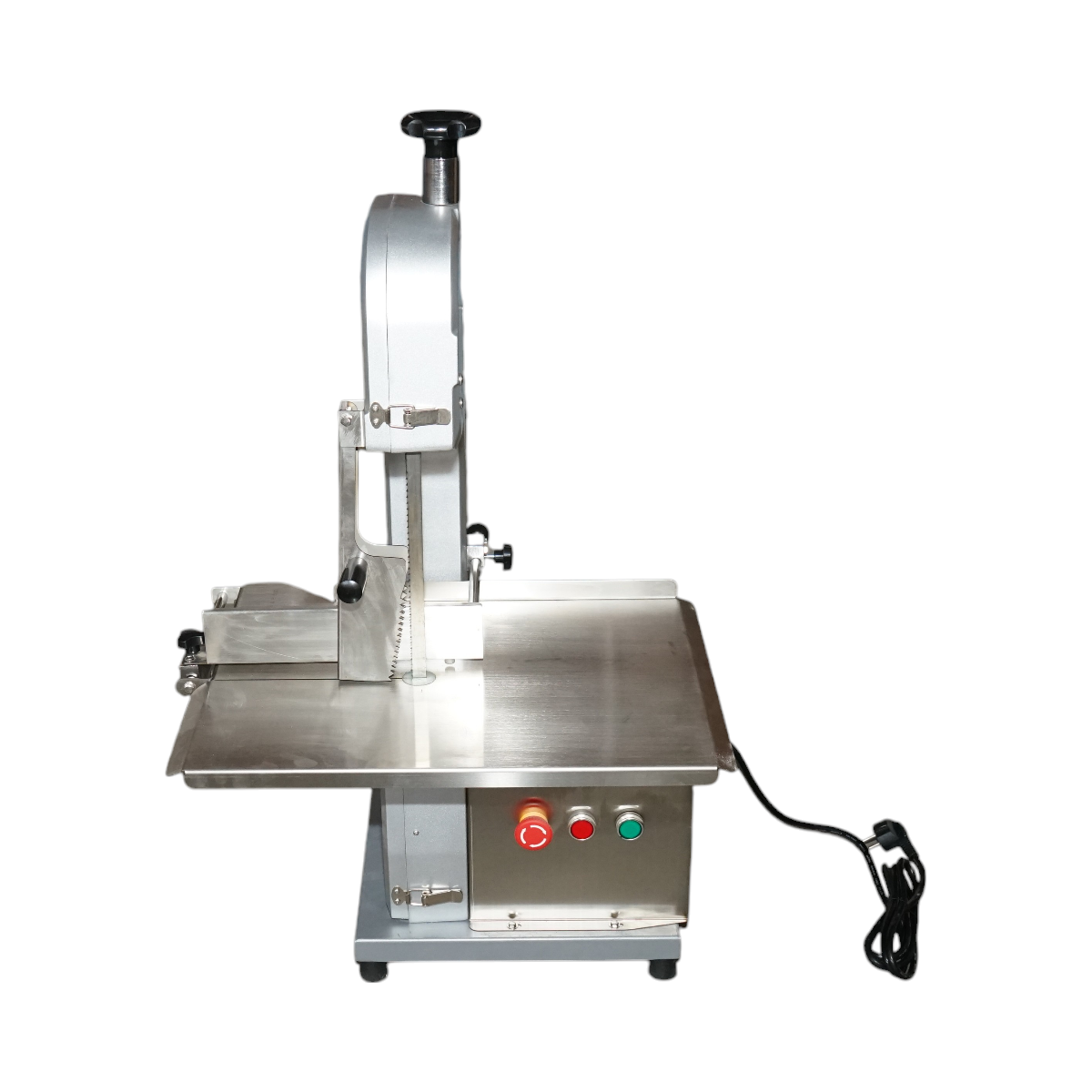 Masina electrica de taiat carne si oase 1500W, 220V, viteza taiere 15.4 m/s, lama fierastrau 1650mm - imagine 2