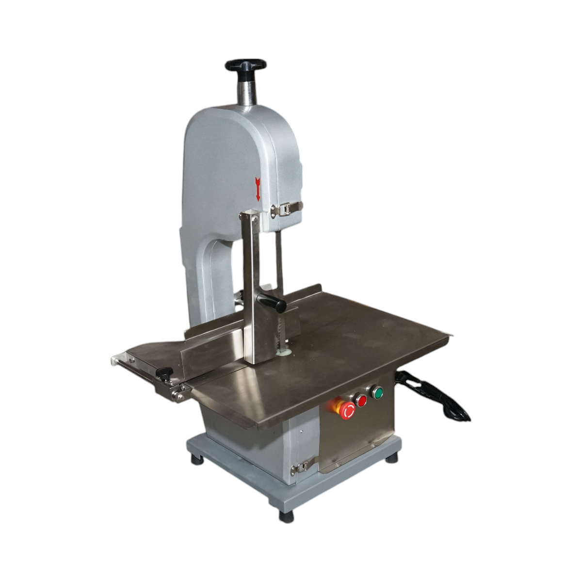 Masina electrica de taiat carne si oase 1500W, 220V, viteza taiere 15.4 m/s, lama fierastrau 1650mm - imagine 3