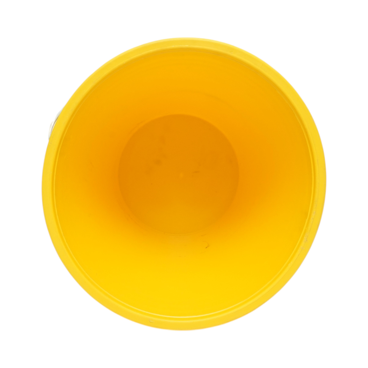 Galeata plastic hranire animale 10L galbena cu maner metalic - imagine 3