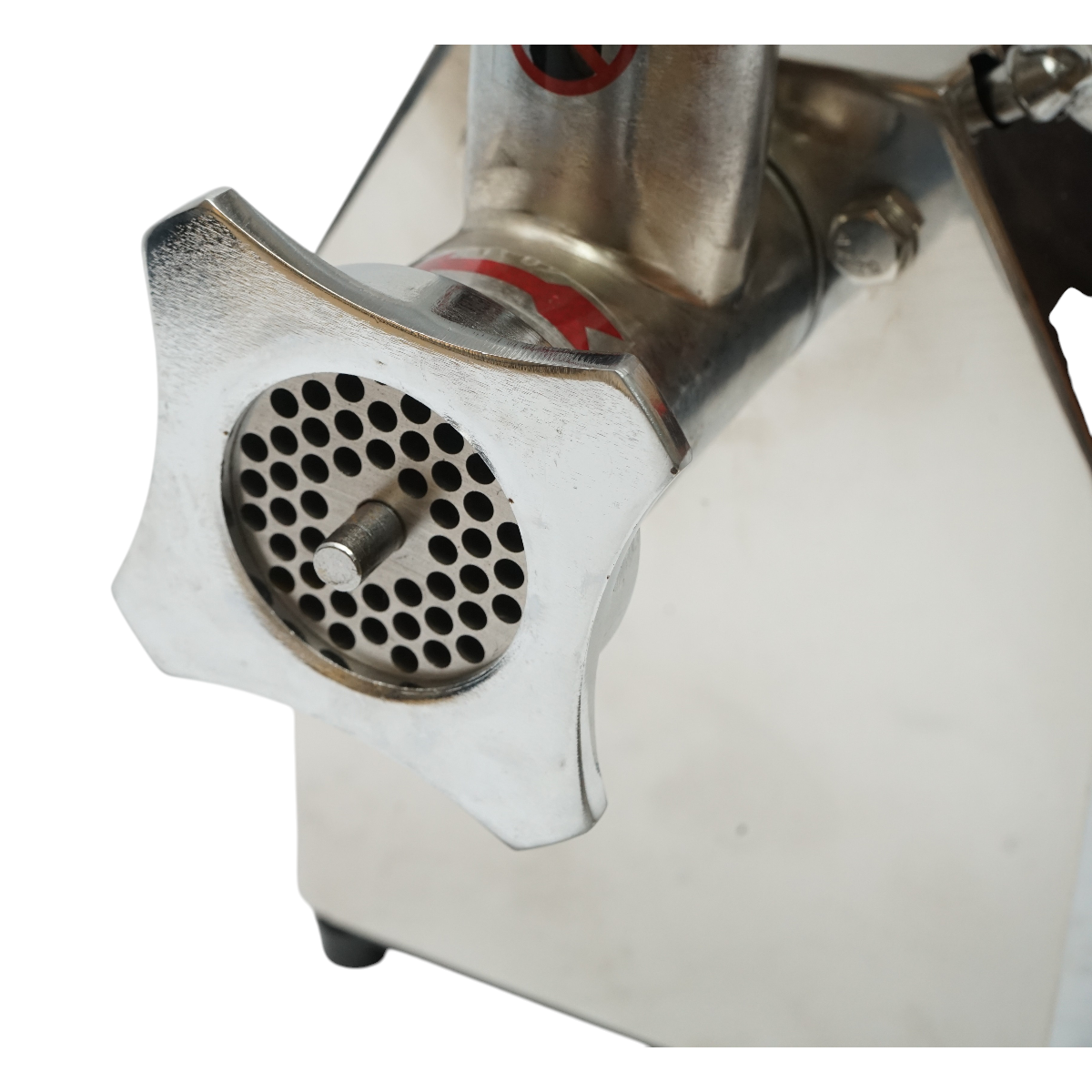 Masina de tocat carne electrica inox 600W, 220V, capacitate 100 kg/h, adaptor carnati, 2 site si 2 cutite incluse 340x185x365mm - imagine 7