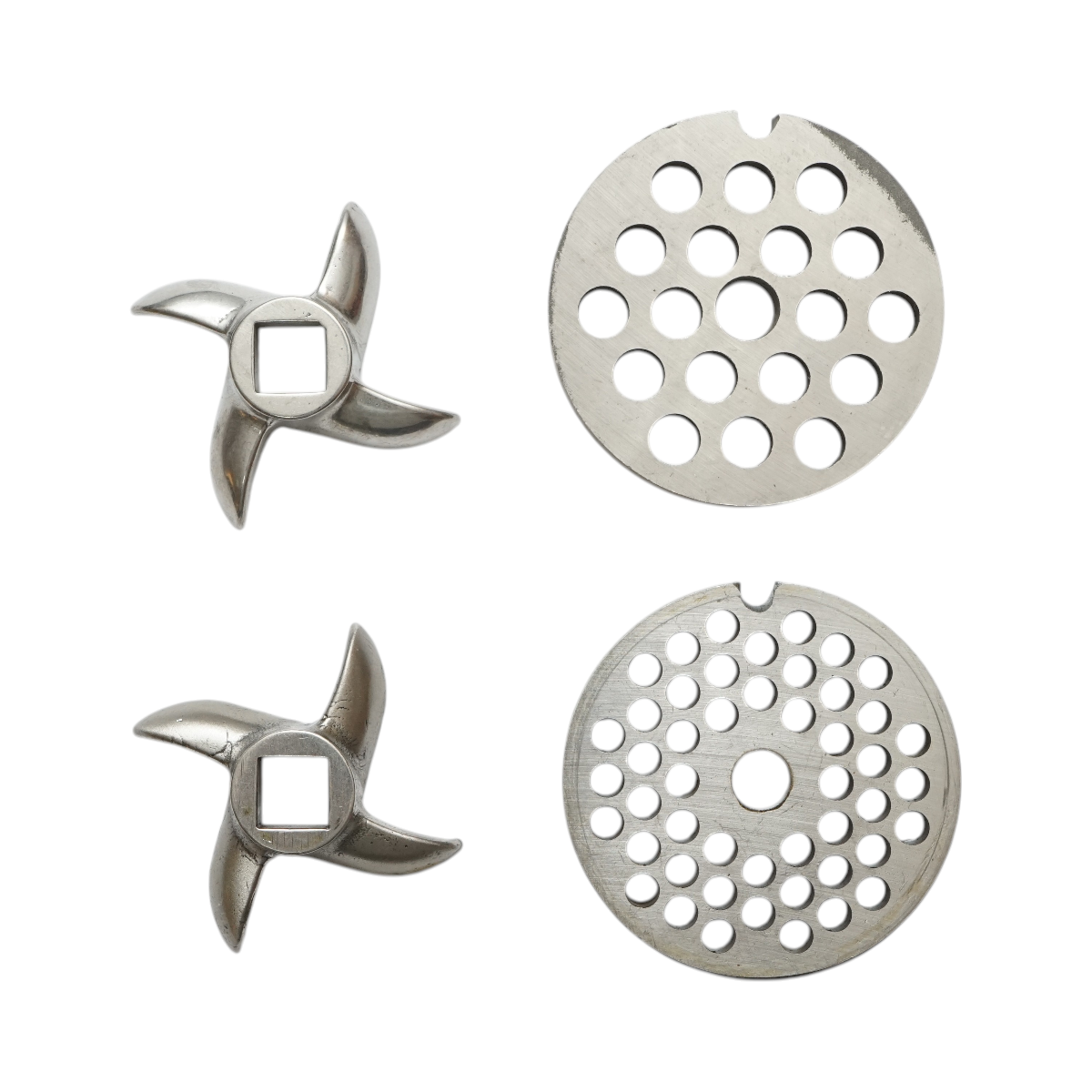 Masina de tocat carne electrica inox 600W, 220V, capacitate 100 kg/h, adaptor carnati, 2 site si 2 cutite incluse 340x185x365mm - imagine 9