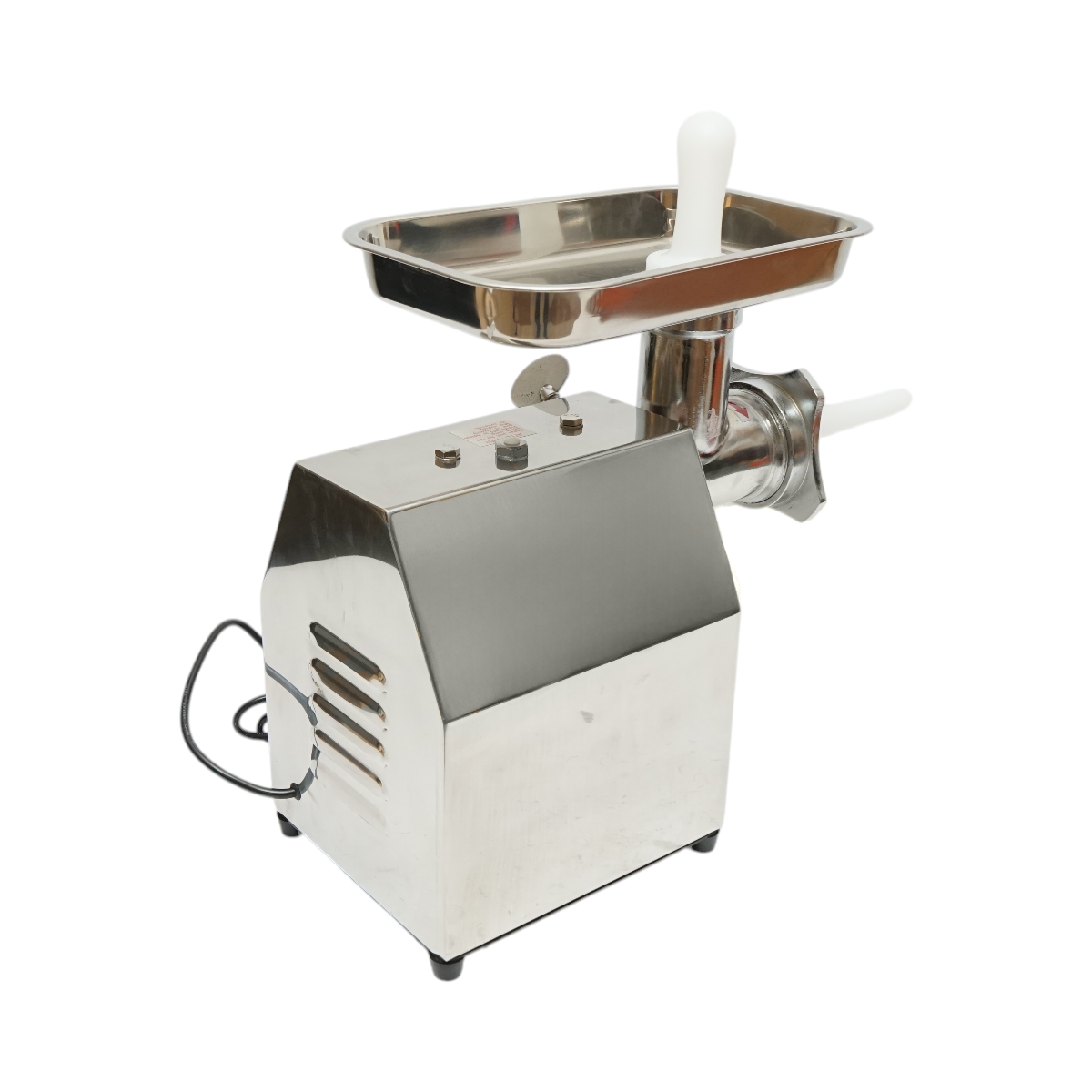 Masina de tocat carne electrica inox 850W, 220V, capacitate 150 kg/h, adaptor carnati, 2 site si 2 cutite incluse 380x210x415mm - imagine 5