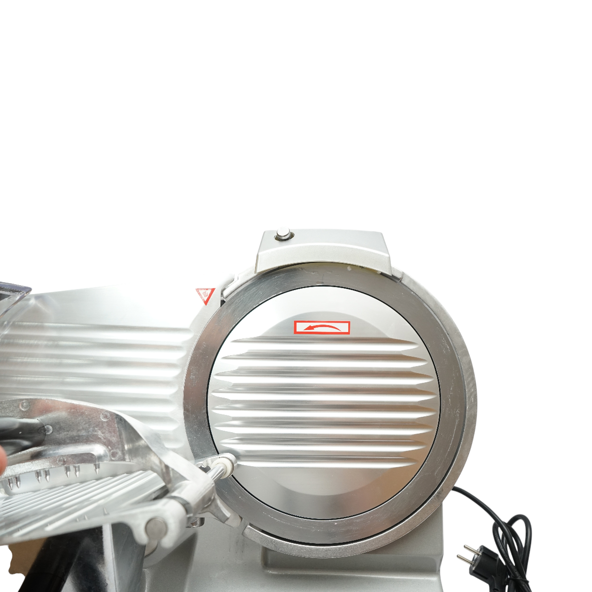 Masina de feliat carne si mezeluri electrica 150W, 220V, grosime reglabila 0.2-12mm, diametru lama 250mm - imagine 7