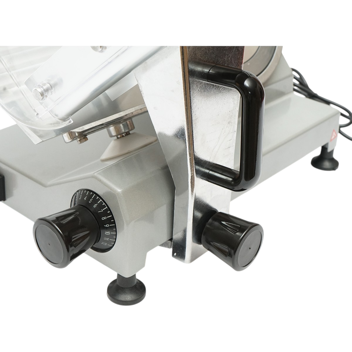 Masina de feliat carne si mezeluri electrica 150W, 220V, grosime reglabila 0.2-12mm, diametru lama 250mm - imagine 9