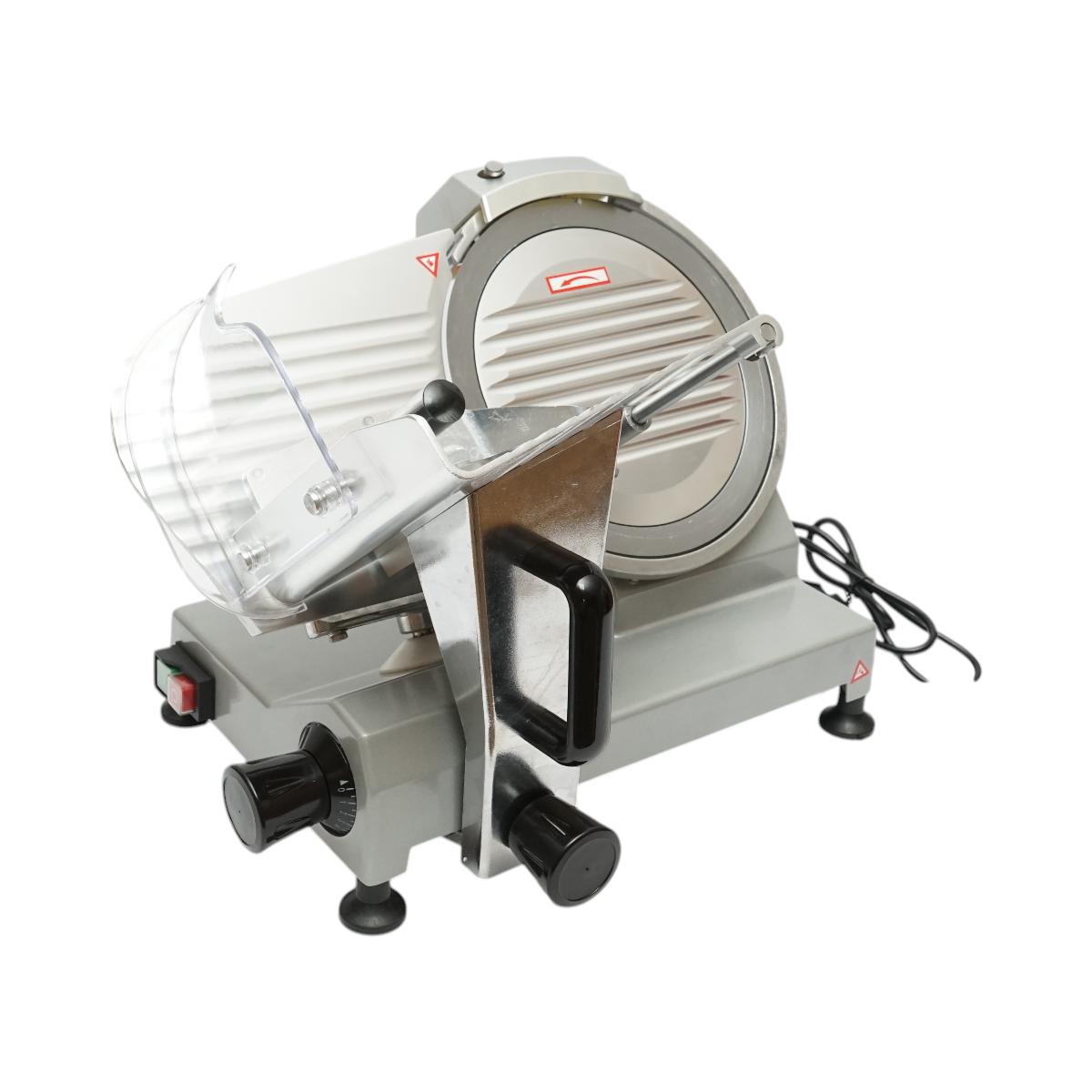 Masina de feliat carne si mezeluri electrica 150W, 220V, grosime reglabila 0.2-12mm, diametru lama 250mm - imagine 6