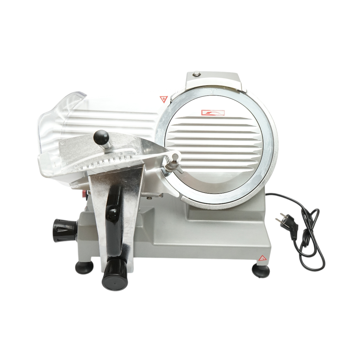 Masina de feliat carne si mezeluri electrica 150W, 220V, grosime reglabila 0.2-12mm, diametru lama 250mm - imagine 2