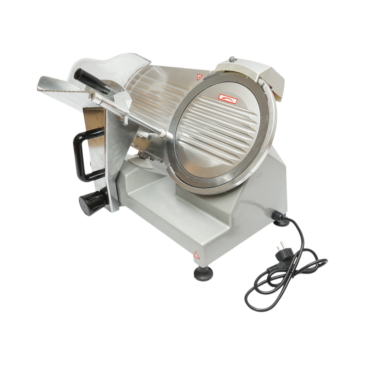 Masina de feliat carne si mezeluri electrica 150W, 220V, grosime reglabila 0.2-12mm, diametru lama 250mm
