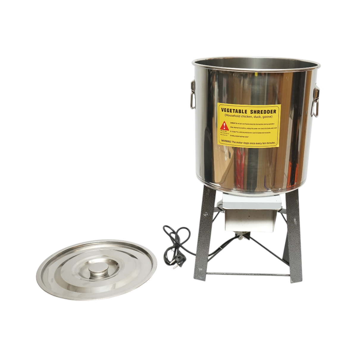 Moara electrica resturi vegetale si nutret 2.2kW, 220V, cuva inox 10L, 4 cutite incluse - imagine 3