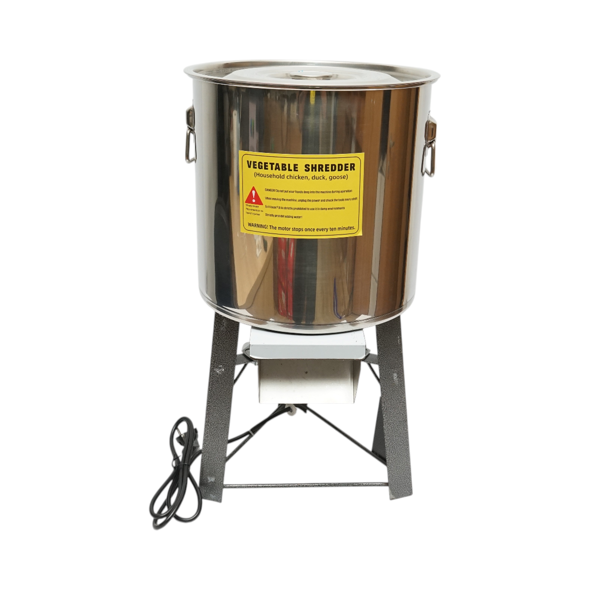 Moara electrica resturi vegetale si nutret 2.2kW, 220V, cuva inox 10L, 4 cutite incluse - imagine 2