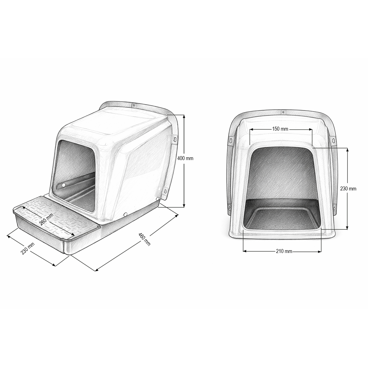 Cuibar gaini ouatoare din plastic 460x230x400mm - imagine 4
