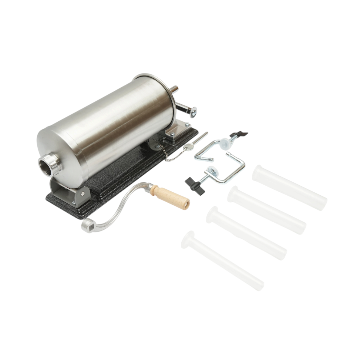 Masina de umplut carnati orizontala inox 3kg, 4 palnii 15, 19, 22, 25mm incluse - imagine 2