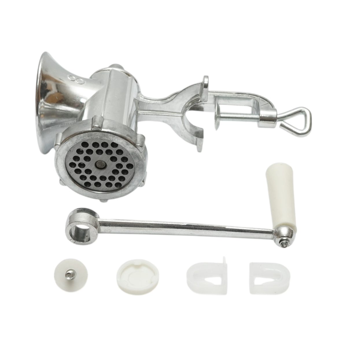 Masina de tocat carne manuala Nr. 8 din aluminiu - imagine 2