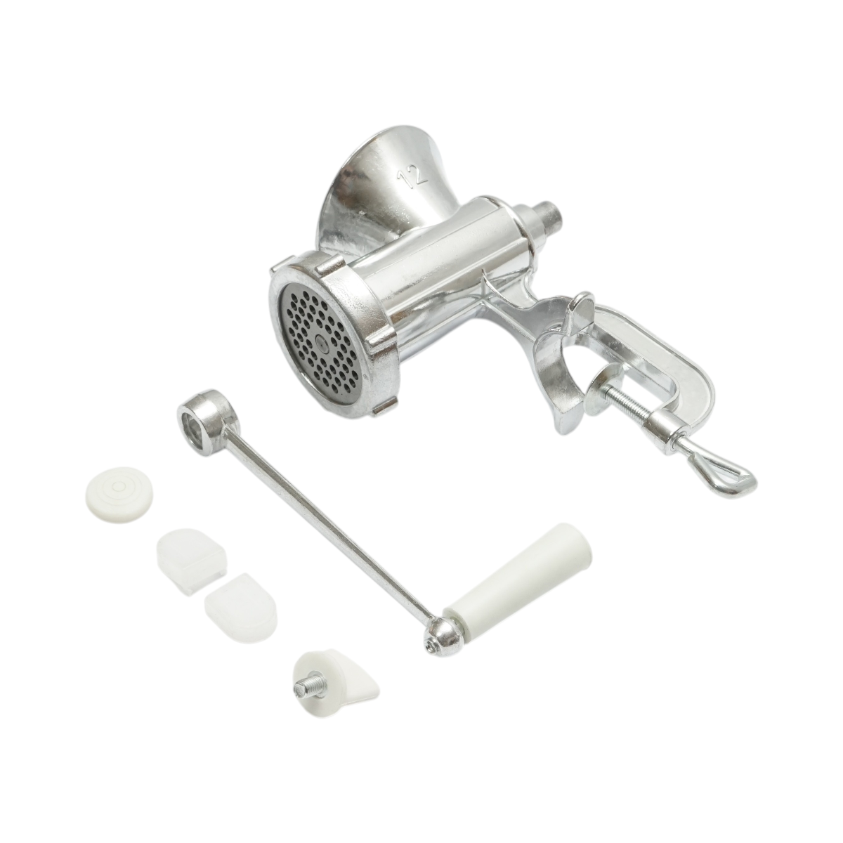 Masina de tocat carne manuala Nr. 12 din aluminiu - imagine 2