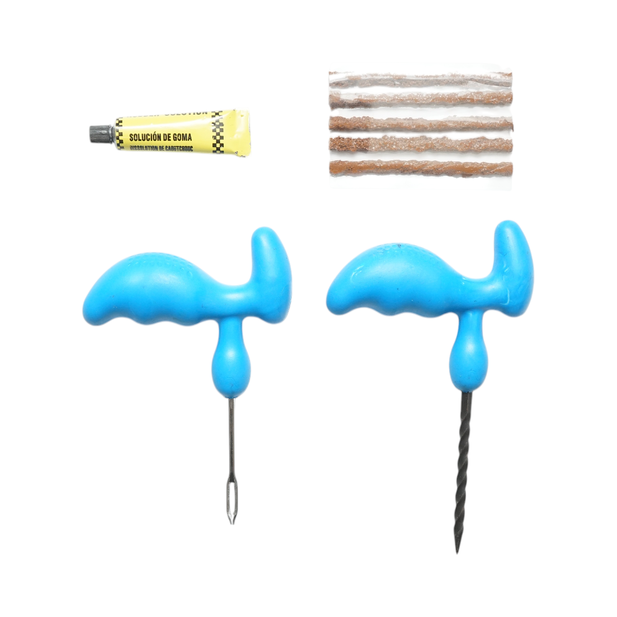 Kit profesional vulcanizare anvelope tubeless la rece cu snur si adeziv - imagine 3