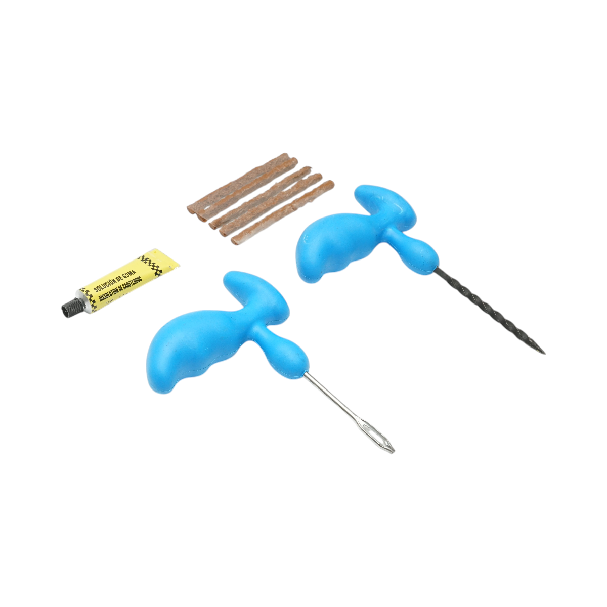 Kit profesional vulcanizare anvelope tubeless la rece cu snur si adeziv - imagine 2