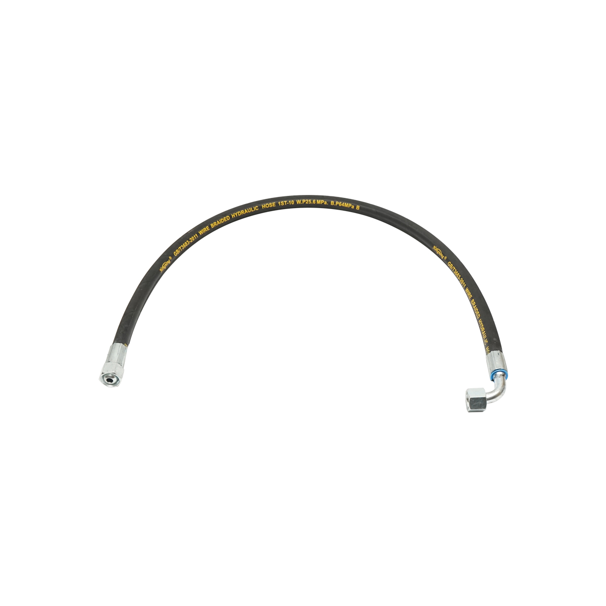 Furtun presiune DN10 sertizat cu armaturi 1000mm M20x1,5 90 grade, M20x1,5 Breckner Germany - imagine 2