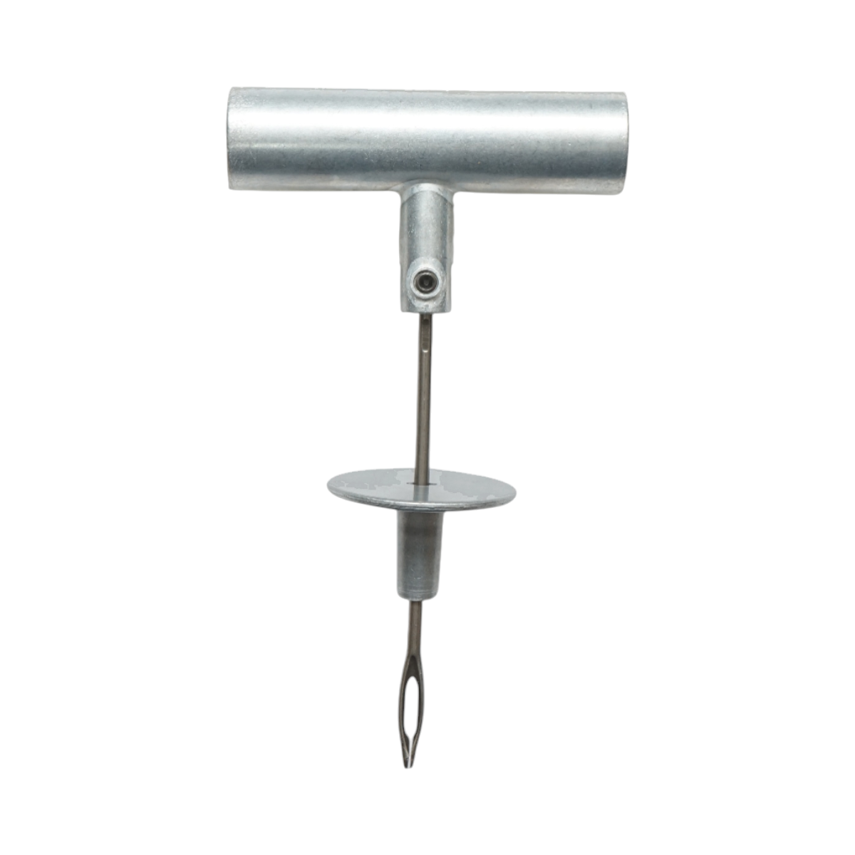 Instrument vulcanizare tip ac cu maner metalic T pentru inserare snur anvelope - imagine 2