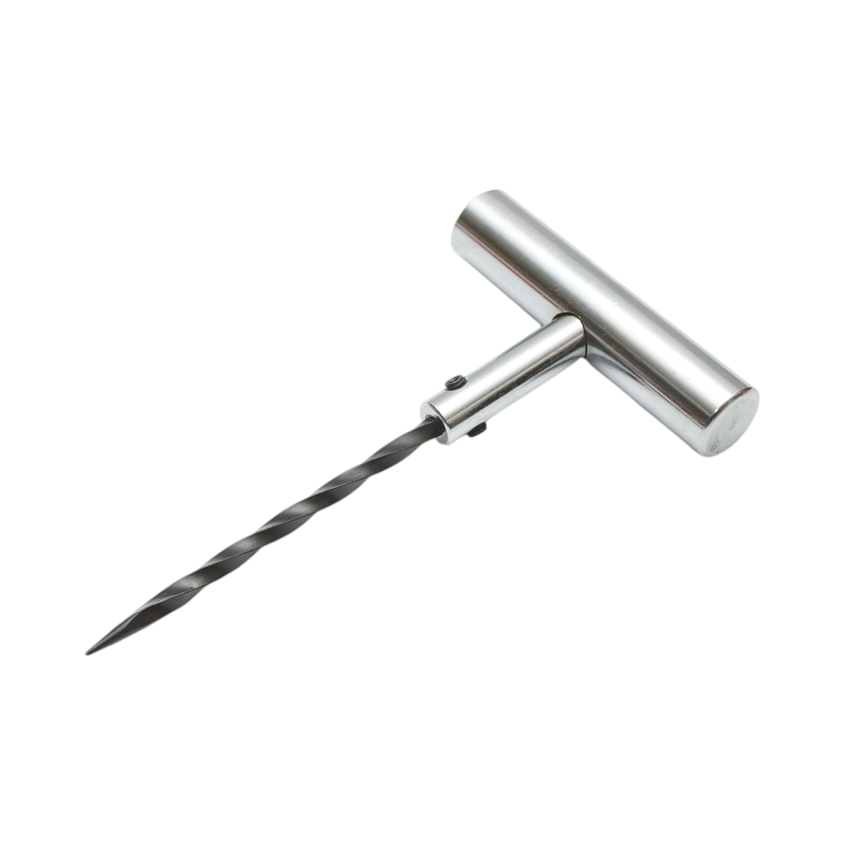 Instrument vulcanizare tip spirala cu maner metalic T pentru inserare snur anvelope