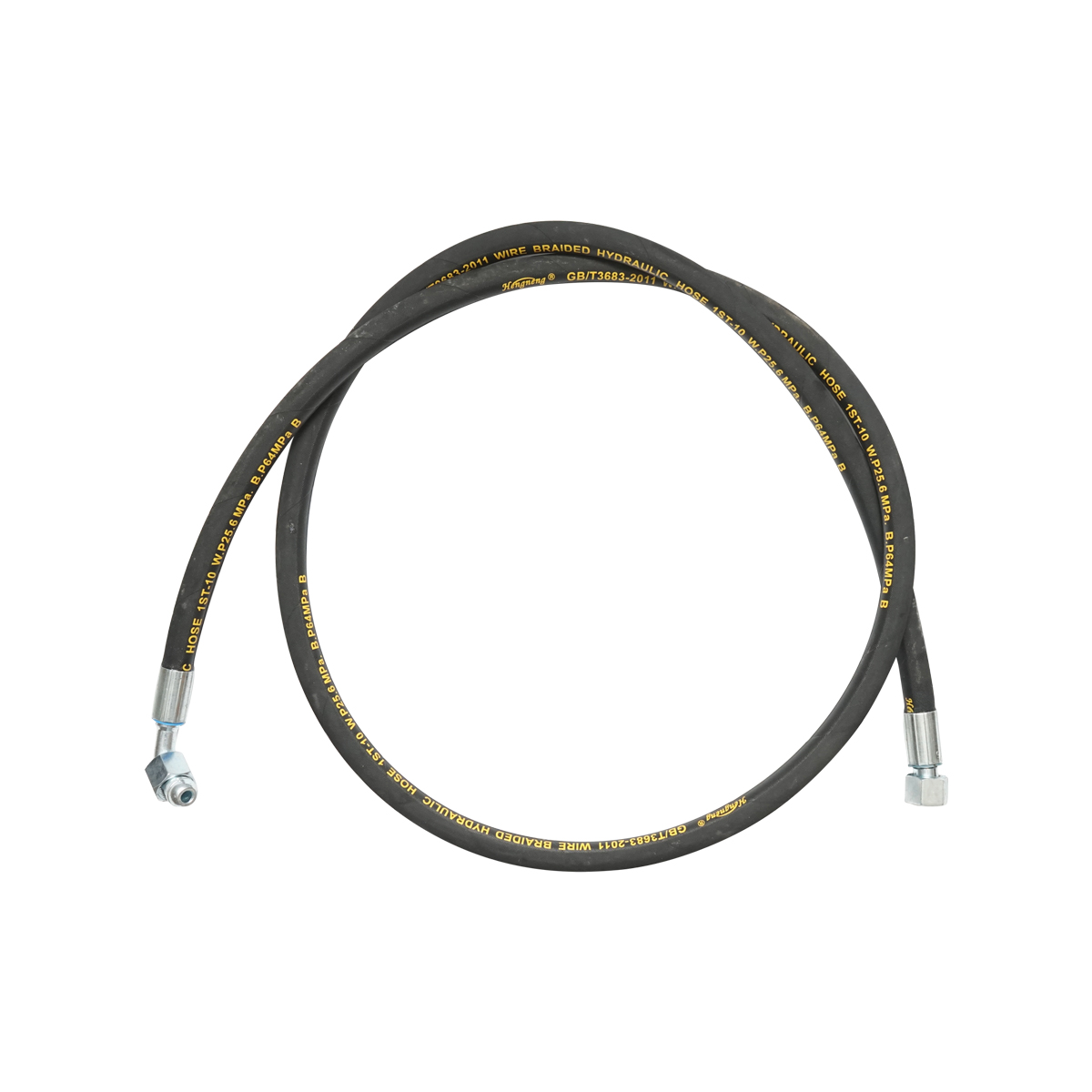 Furtun presiune DN10 sertizat cu armaturi 2000mm M20x1,5 90 grade, M20x1,5 Breckner Germany - imagine 2