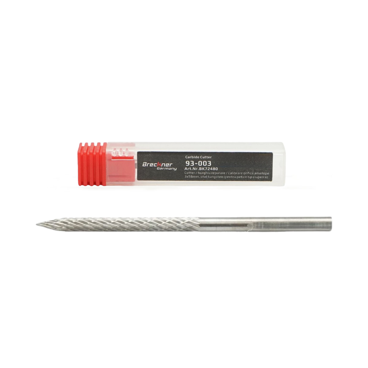 Burghiu cutter calibrare orificii petice anvelope tip ciuperca 3x58mm otel tungsten 94-003 Breckner Germany