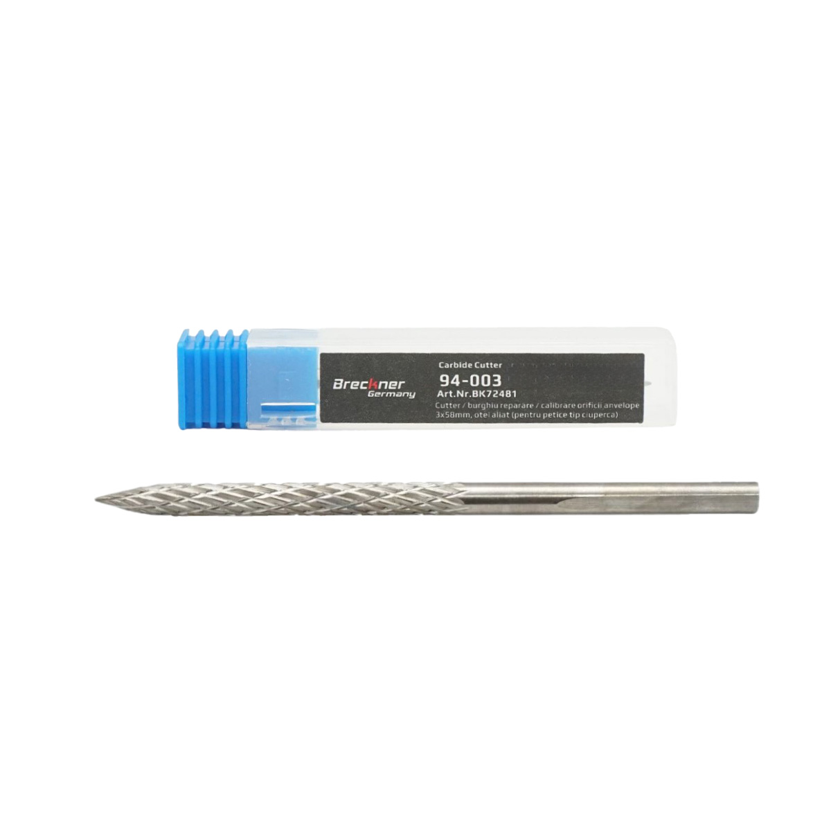 Burghiu cutter calibrare orificii petice anvelope tip ciuperca 3x58mm otel aliat 94-003 Breckner Germany