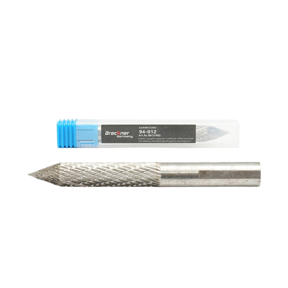 Burghiu cutter calibrare orificii petice anvelope tip ciuperca 12x108mm otel aliat 94-012 Breckner Germany