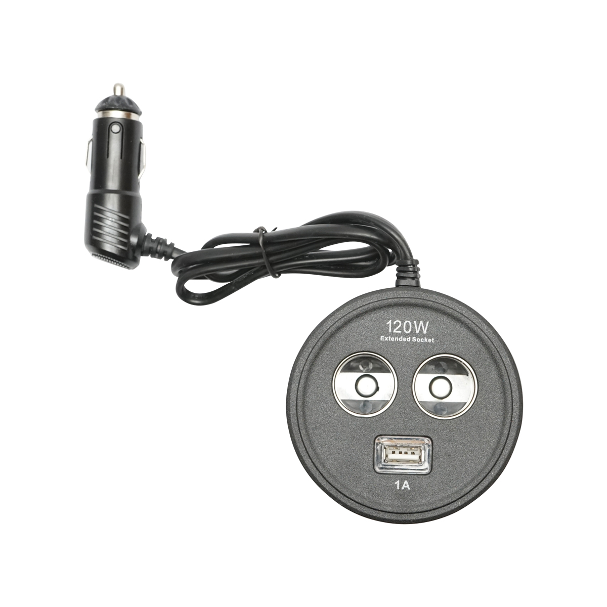 Adaptor triplu bricheta pt suport pahar cu cablu 1m - imagine 3