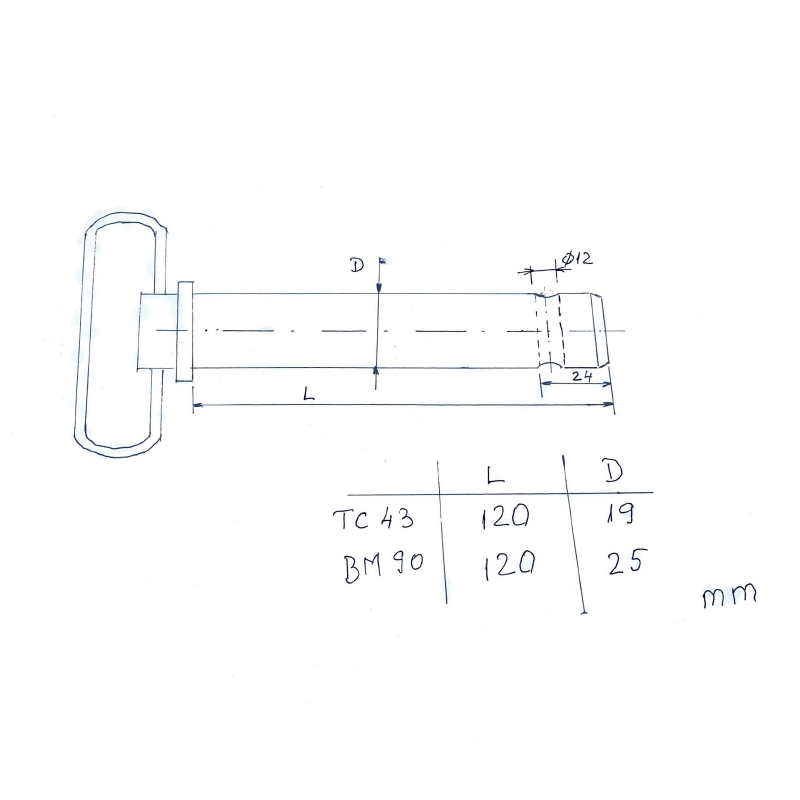 Bolt tirant central cu lant fi 19 UTB U-445 - imagine 4