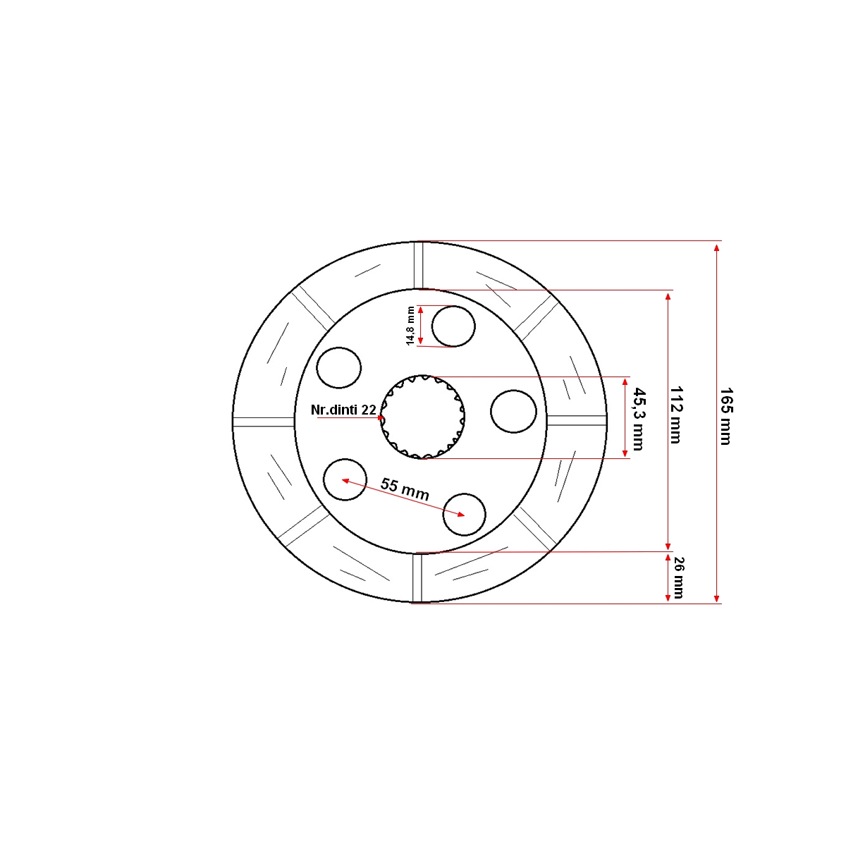 Disc franare umeda UTB U-683 DT (Girling) - imagine 3