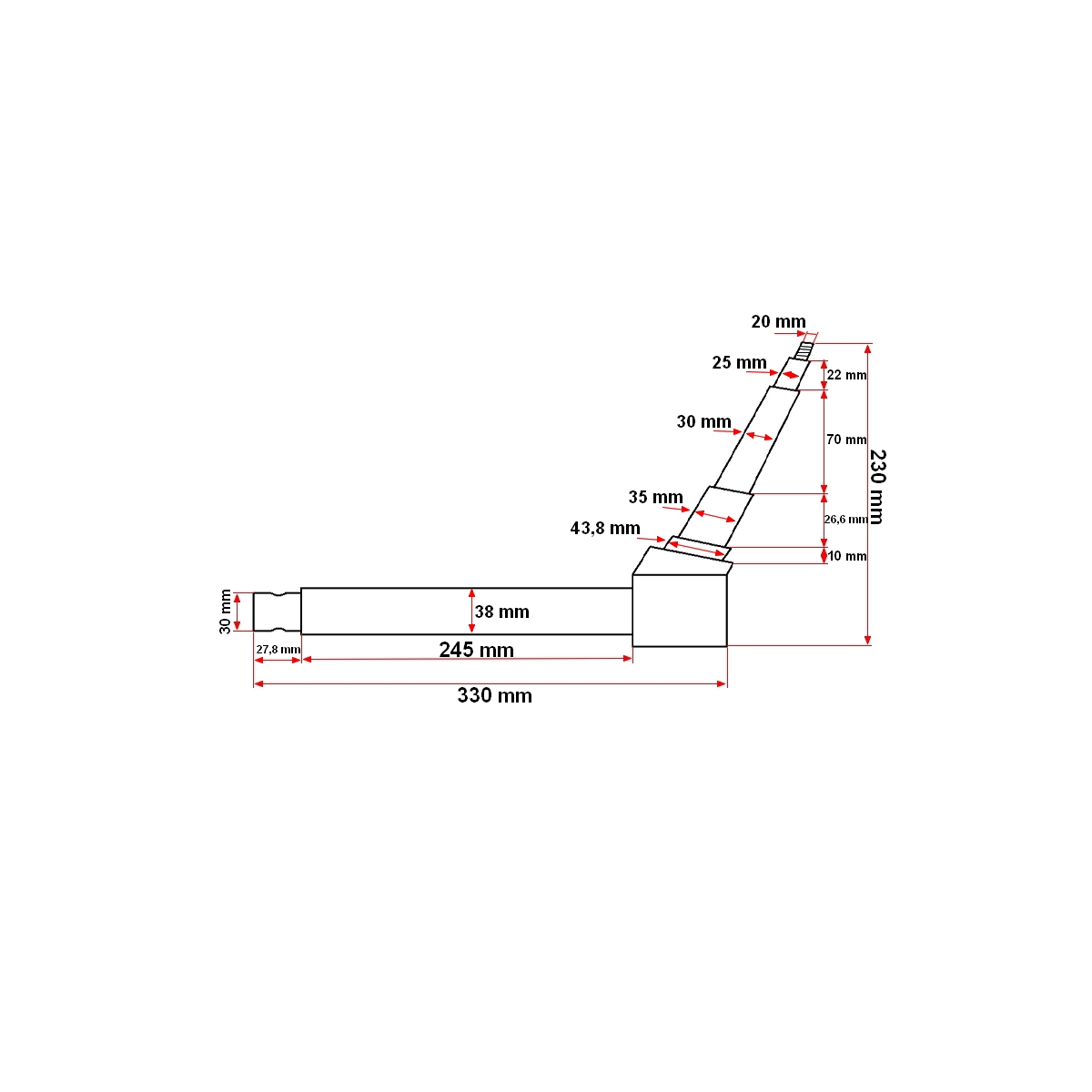 Fuzeta stanga L=275mm UTB U-445 si Fiat 480 - imagine 4