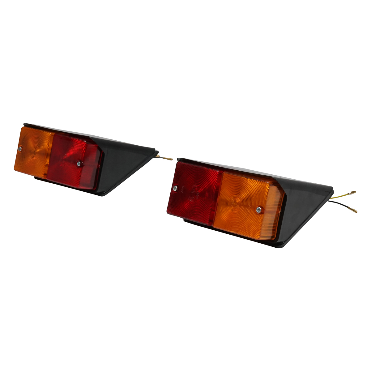 Set lampi stop si semnalizare spate rosu-galben cu cablaj si becuri pentru UTB U-445, Fiat, New Holland, Ford, Case IH, MAssey Fergusson - imagine 2