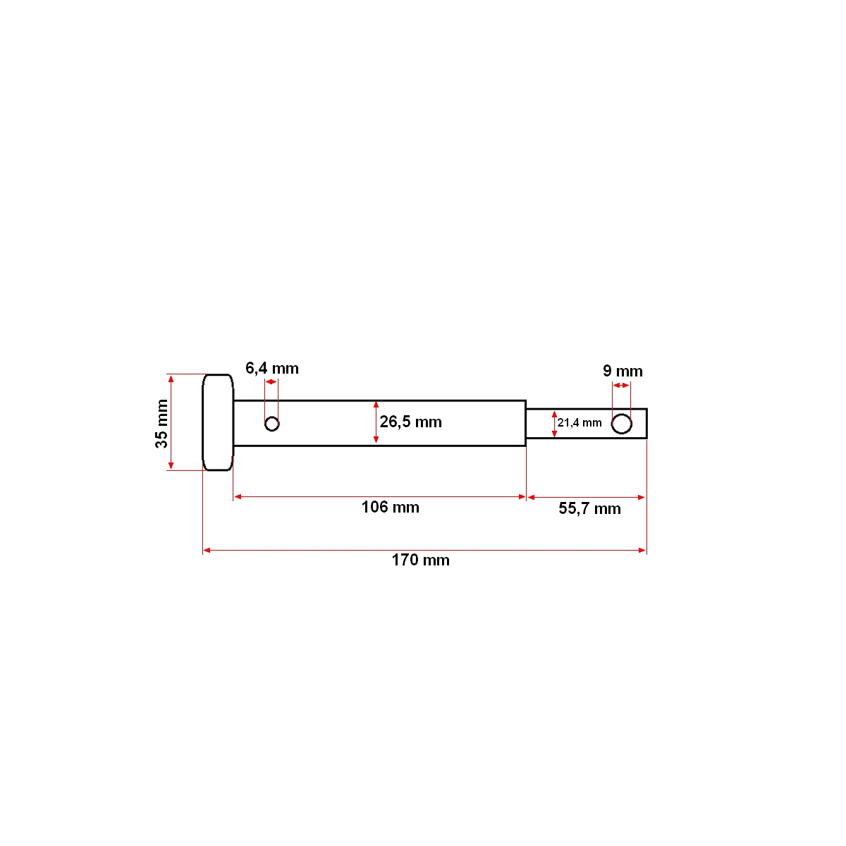 Ax placa laterala/bolt dispozitiv tractiune UTB U-445 40.27.102/40.27.124 - imagine 4