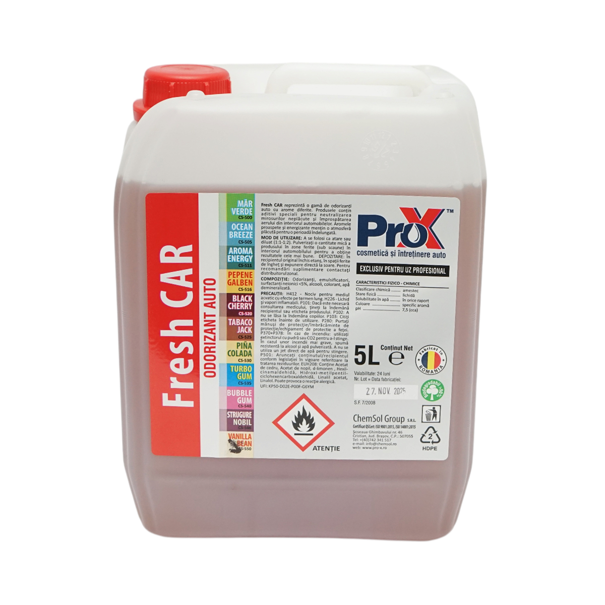 Odorizant auto concentrat Vanilla Bean Fresh Car Pro-X 5L