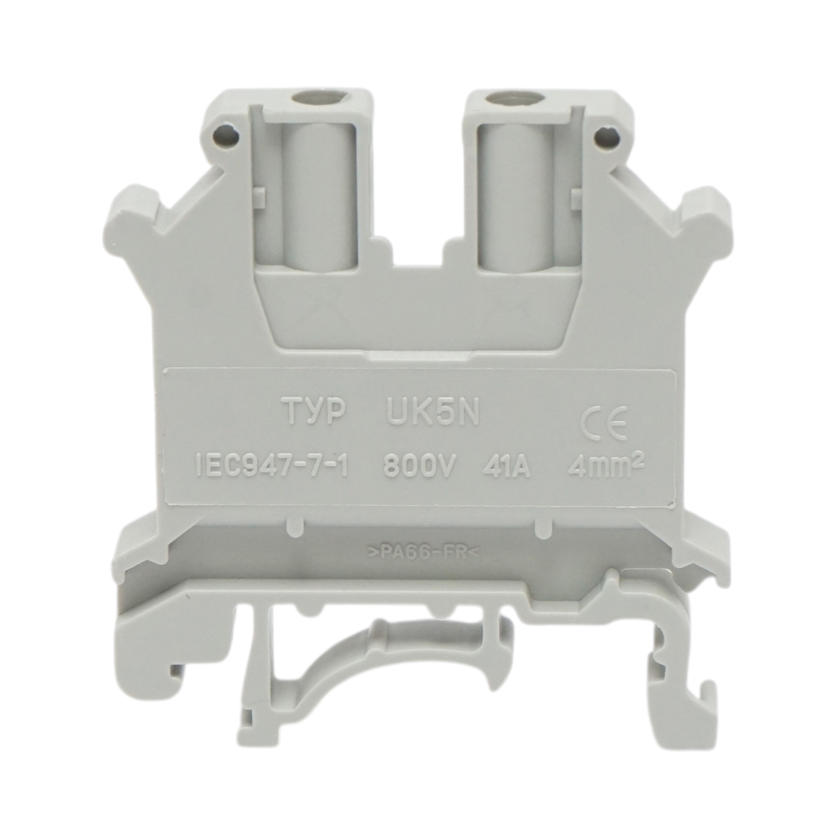 Clema de sir pe sina DIN 4mm² 41A 800V gri UK5N Longroad