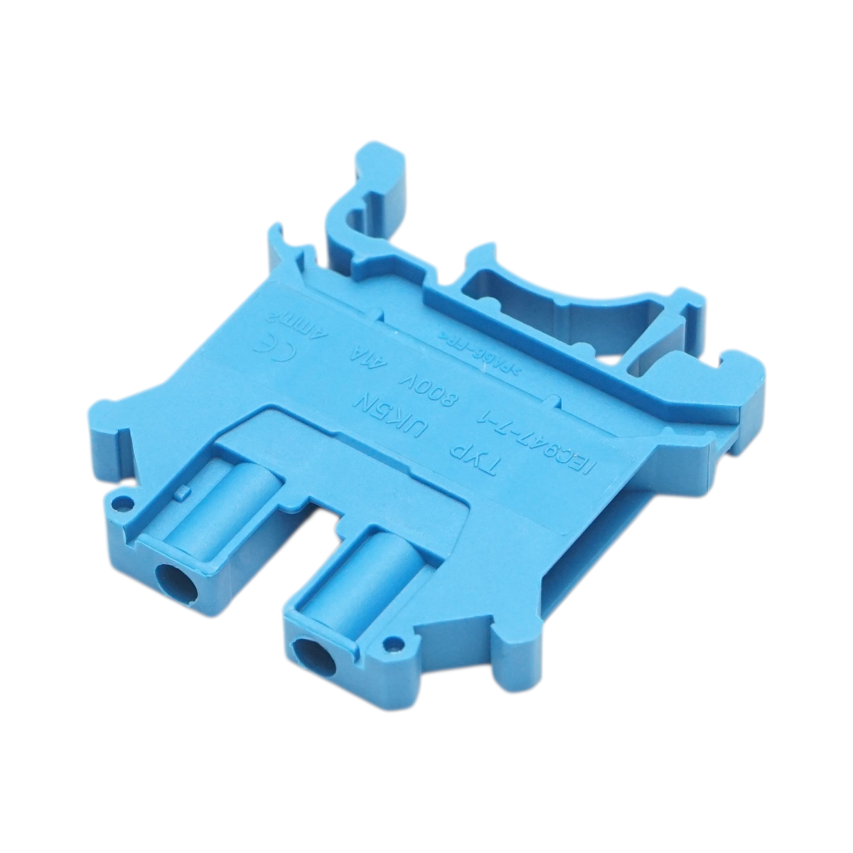 Clema de sir pe sina DIN 4mm² 41A 800V albastra UK5N Longroad - imagine 4