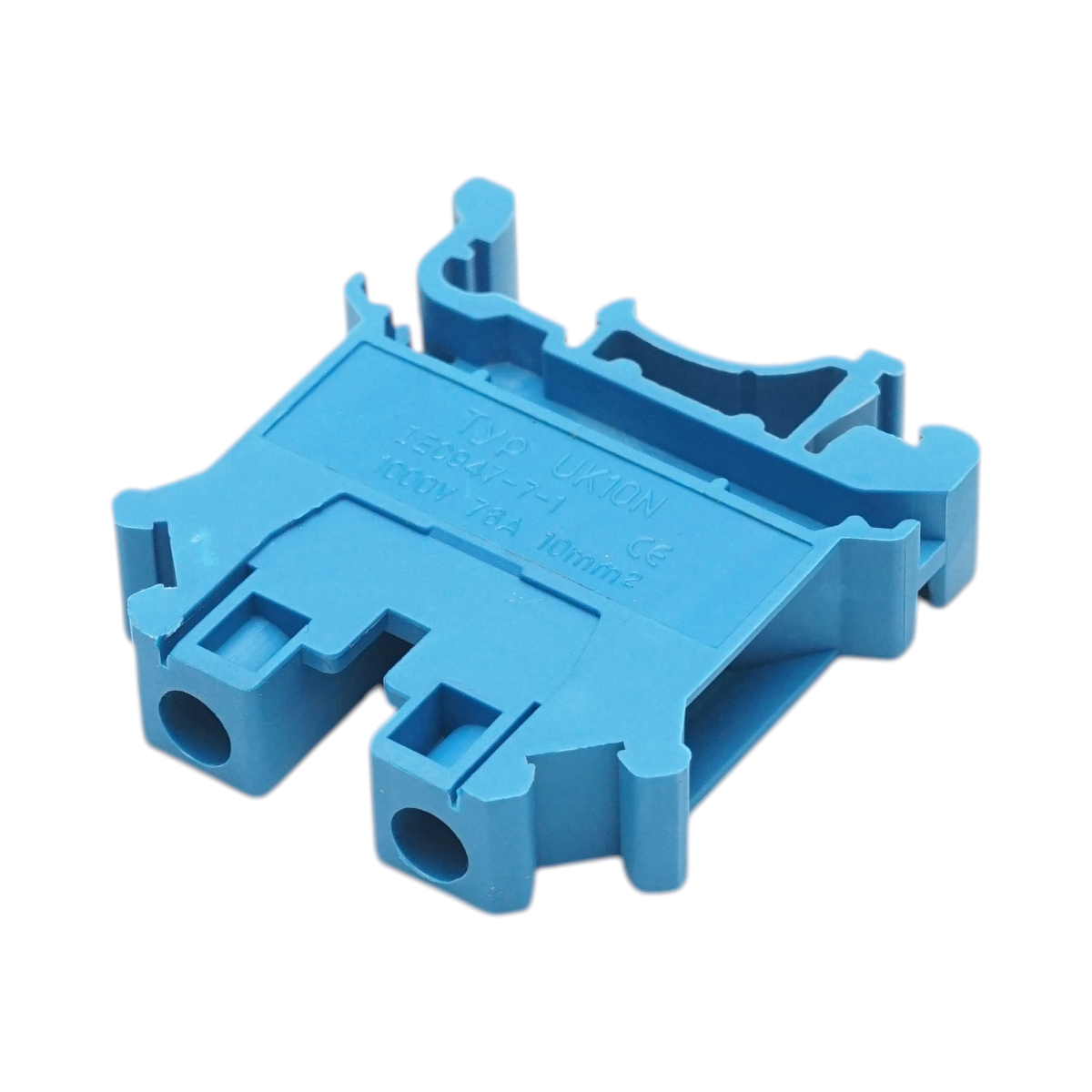 Clema de sir pe sina DIN 10mm² 76A 1000V albastra UK10N Longroad - imagine 2
