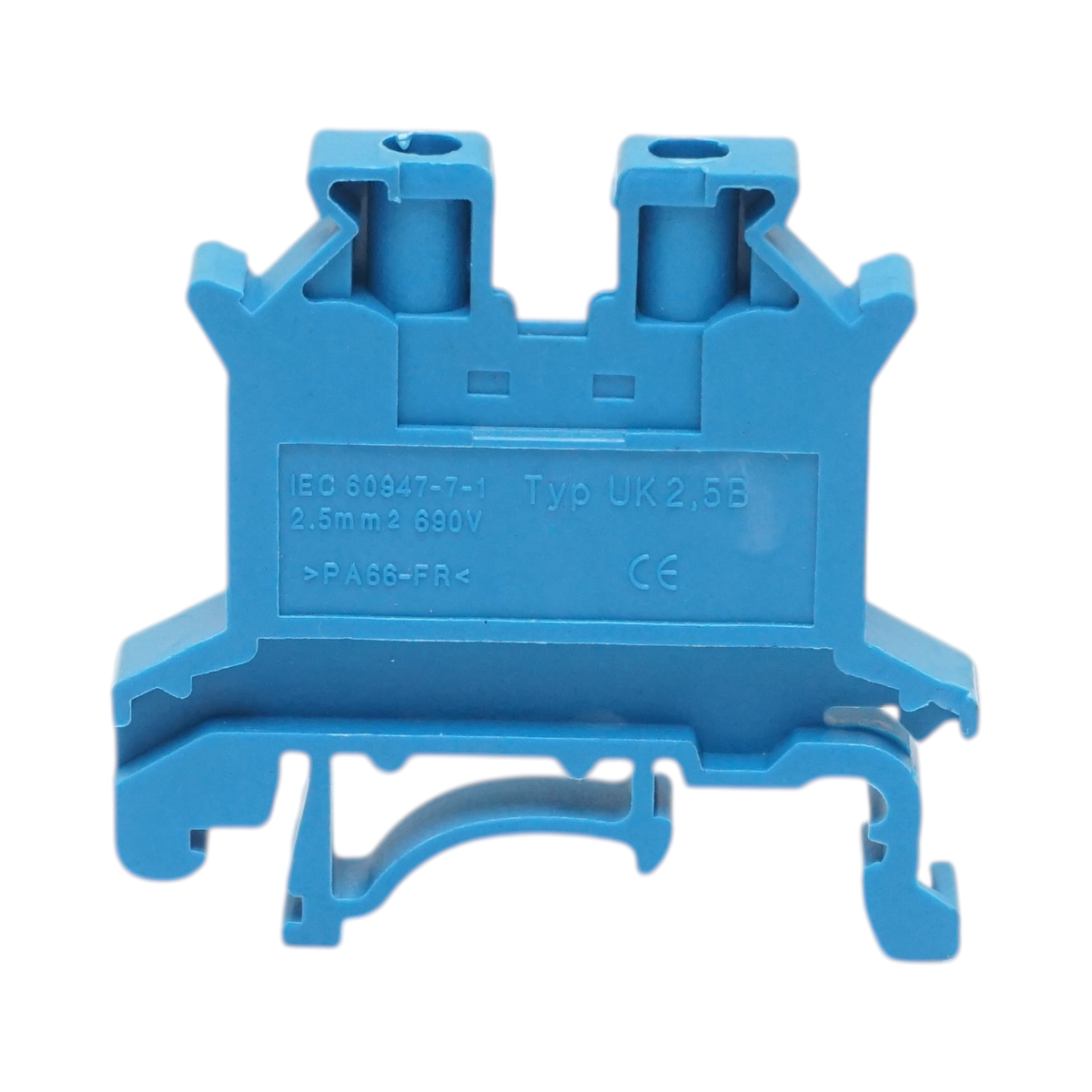 Clema de sir pe sina DIN 2.5mm² 24A 690V UK2.5B albastra Longroad