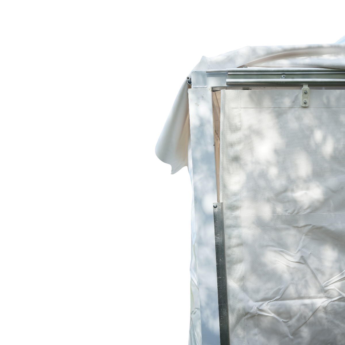 Cort pavilion evenimente tip pagoda 5x5m, alb impermeabil UV, acoperis PVC 750g/m2, cadru otel-aluminiu 48x48x2.5mm - imagine 10