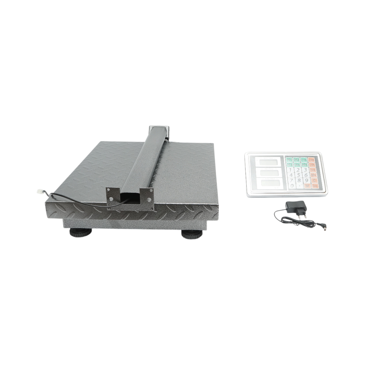 Cantar electronic de podea 350kg tip platforma 500x400mm cu brat pliabil, afisaj LCD Breckner Germany - imagine 2