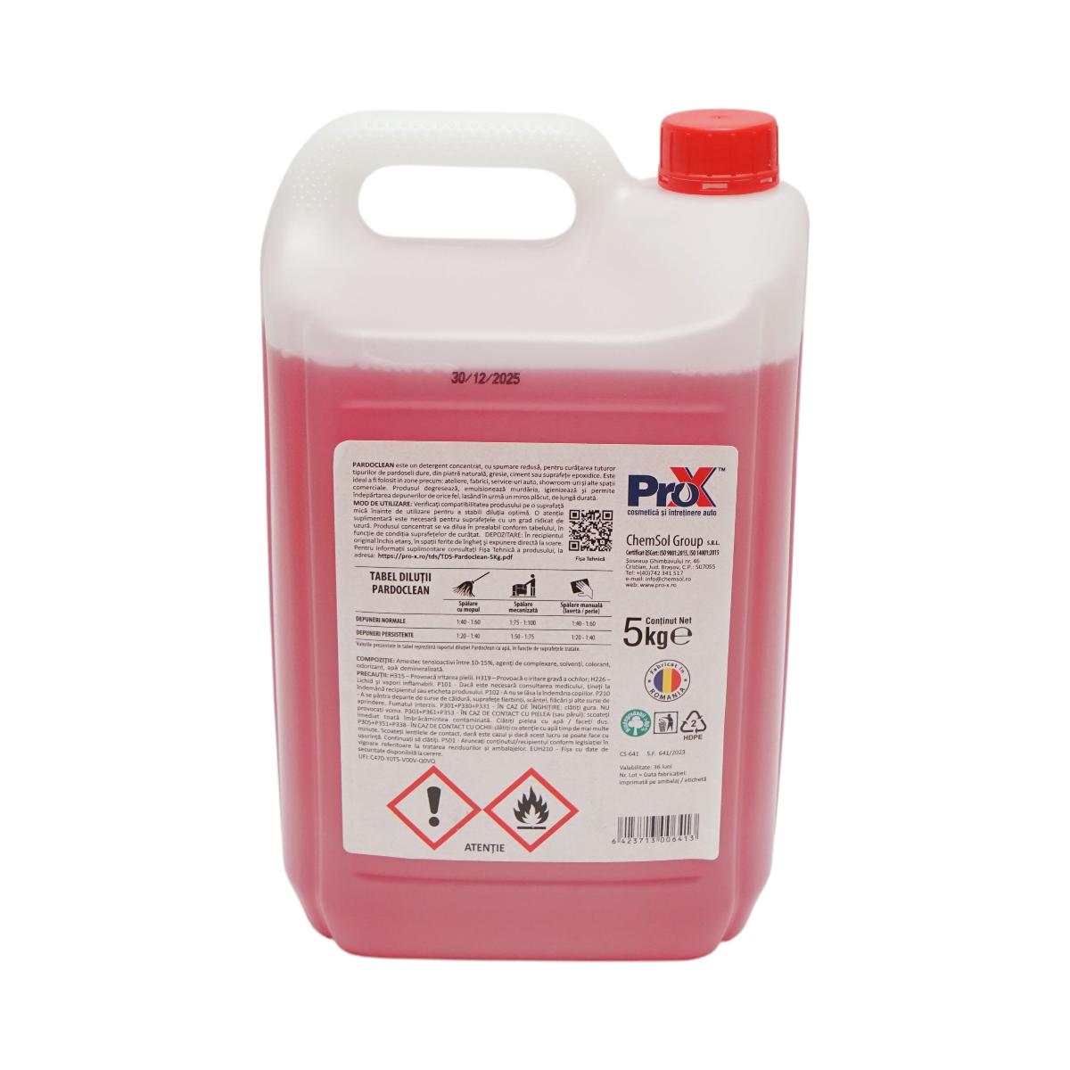 Solutie curatare si degresare pardoseli dure concentrata profesionala Pardoclean Pro-X 5kg - imagine 3