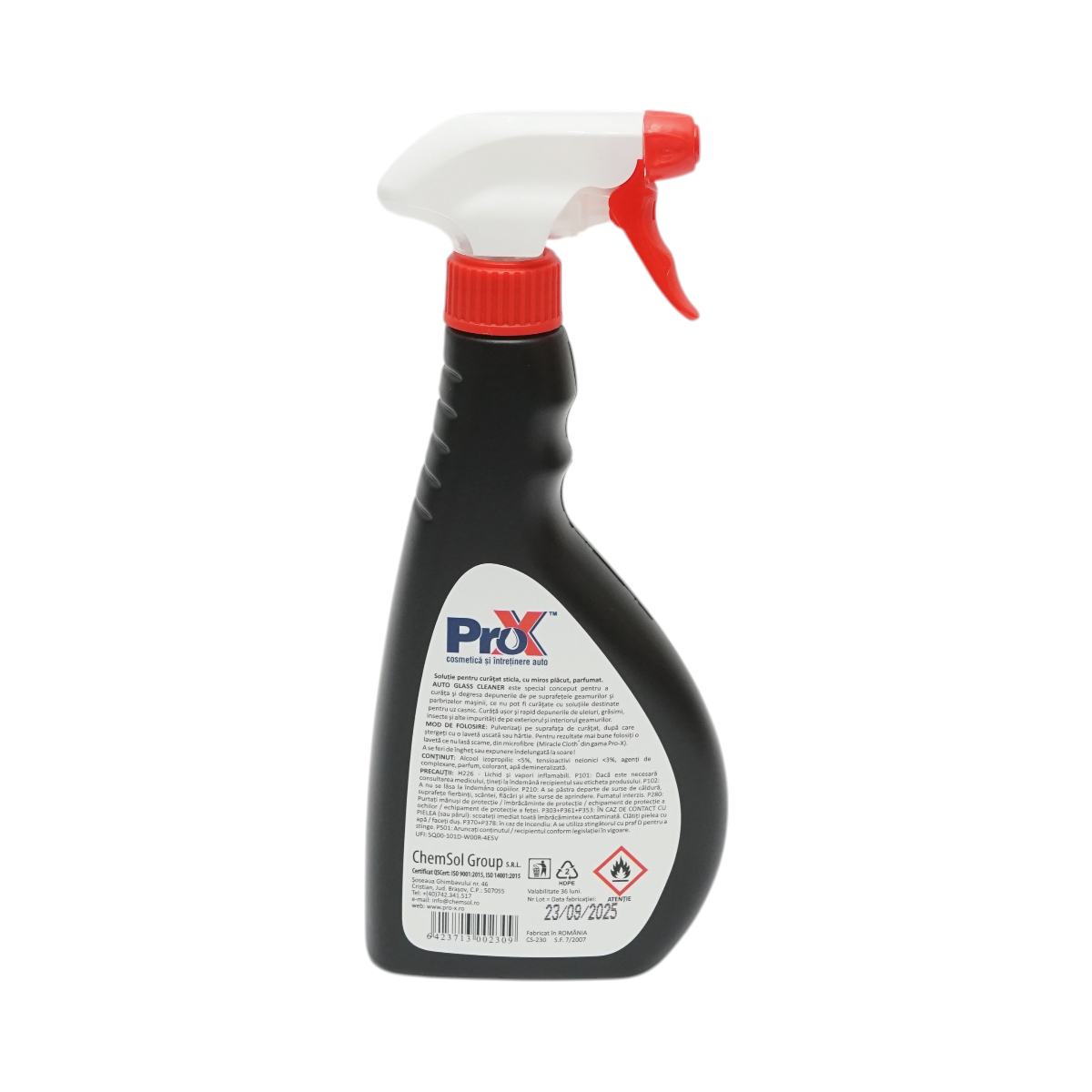 Solutie curatare geamuri auto profesionala Auto Glass Cleaner Pro-X 500ml - imagine 4