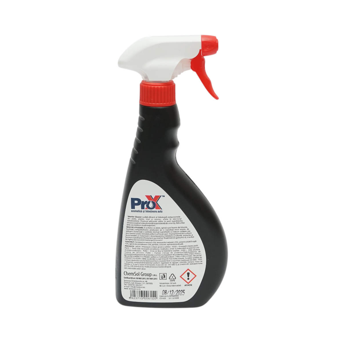 Solutie curatare piele, plastic si vinil auto profesionala Interior Cleaner Pro-X 500ml - imagine 3